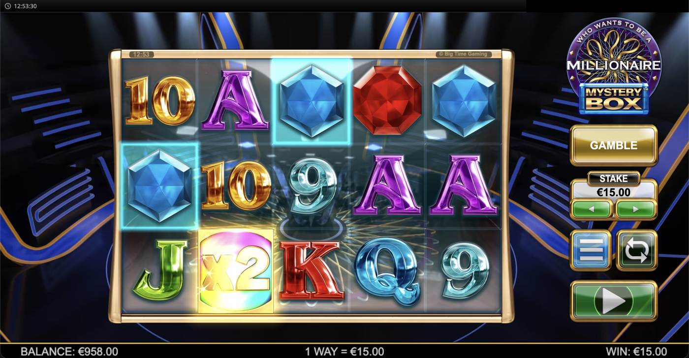 Millionaire Mystery Box: image of winning