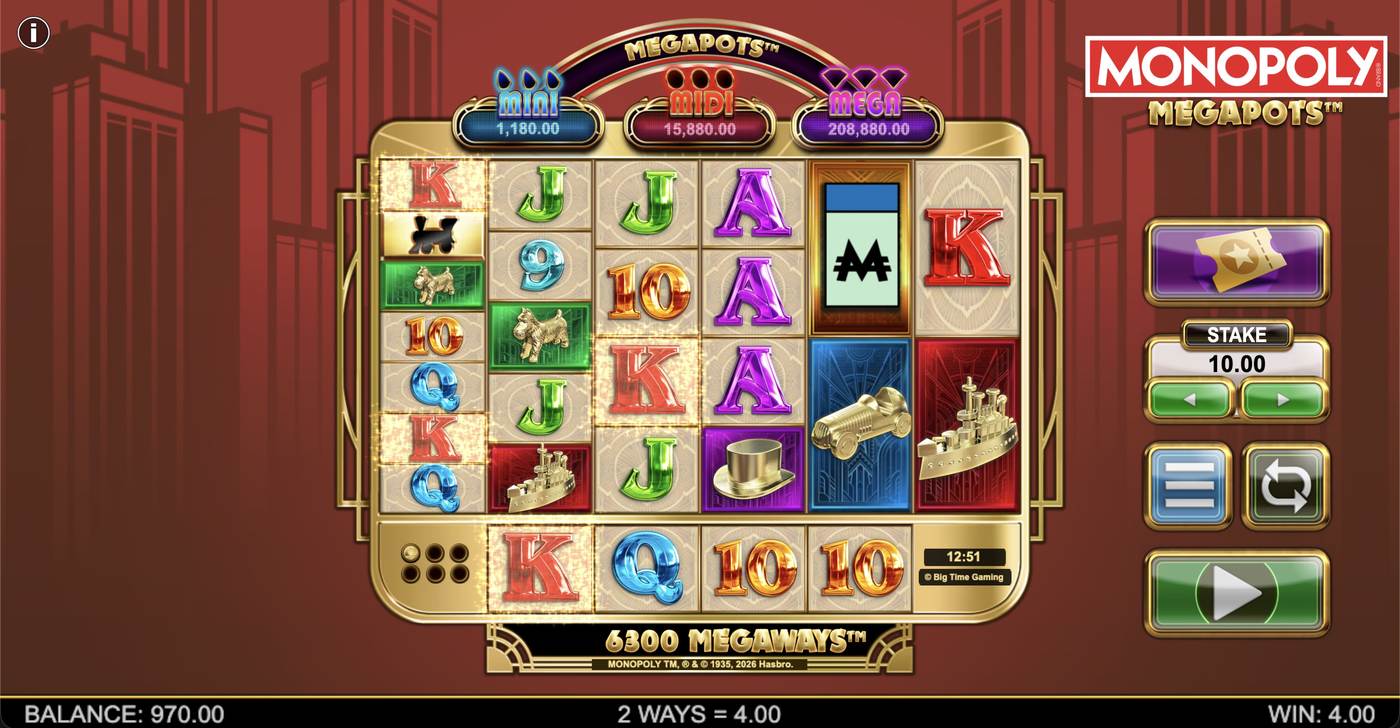 Monopoly Megapots: image of winning