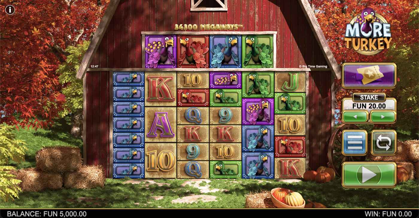More Turkey Megaways: image of main menu