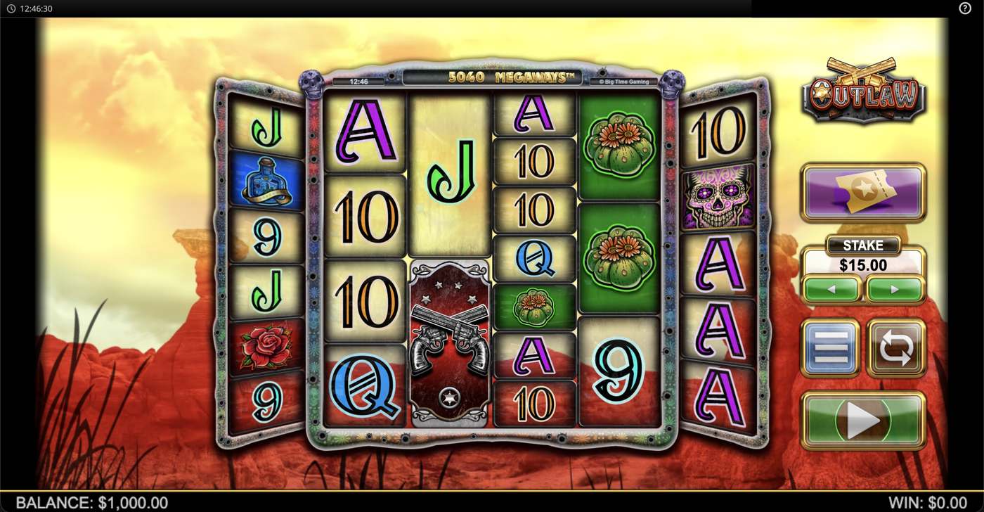 Outlaw: image of main menu