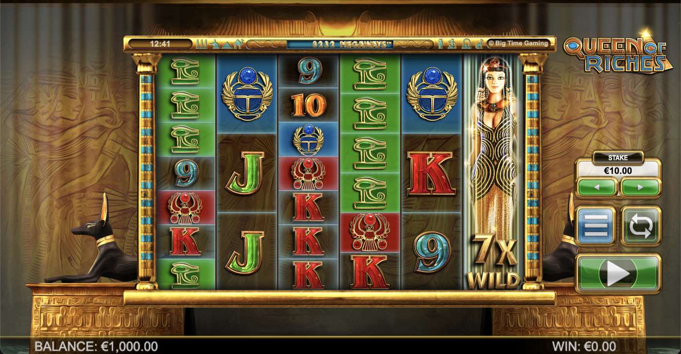 Queen Of Riches Megaways: image of main menu
