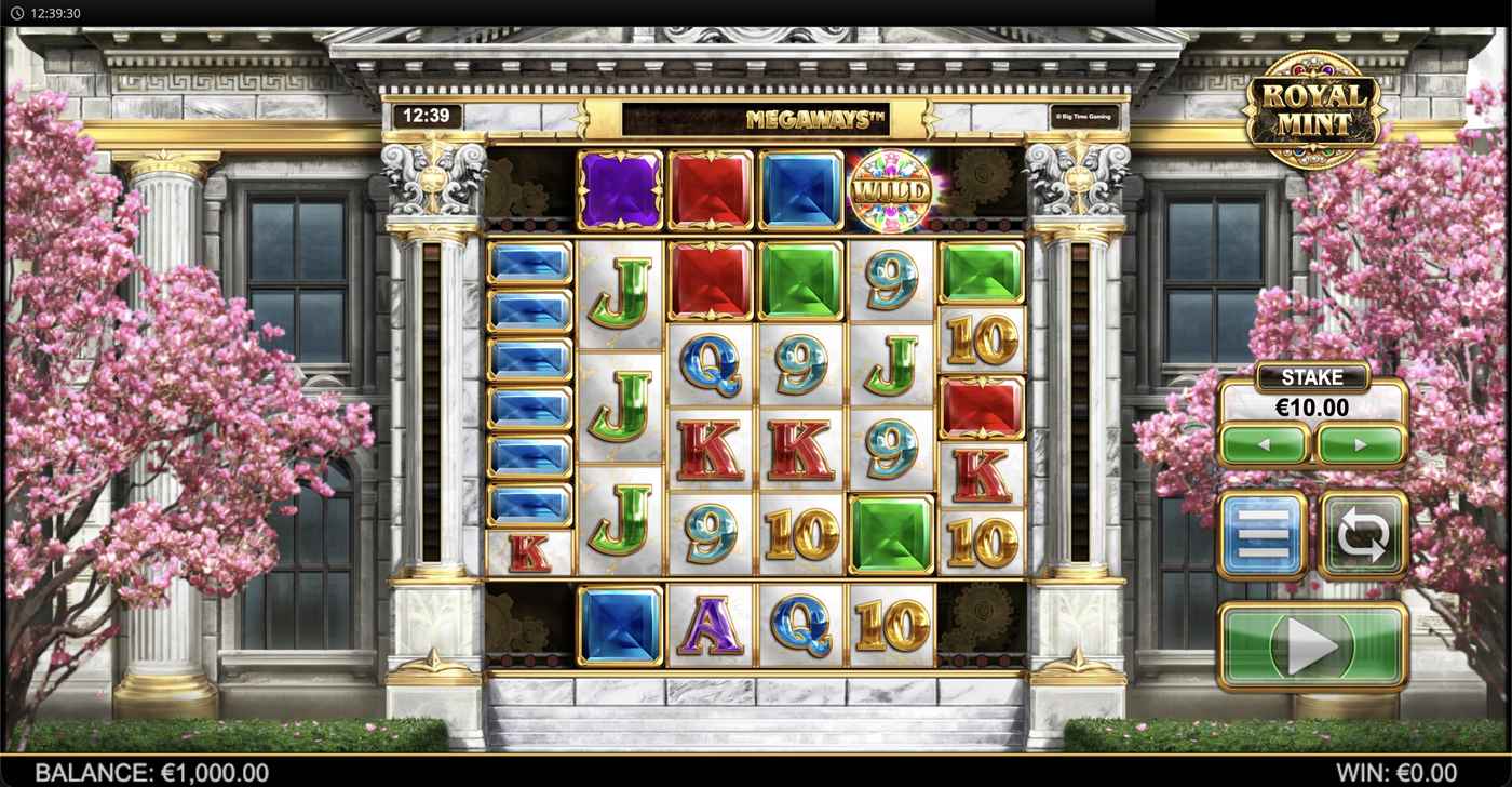 Royal Mint Megaways: image of main menu