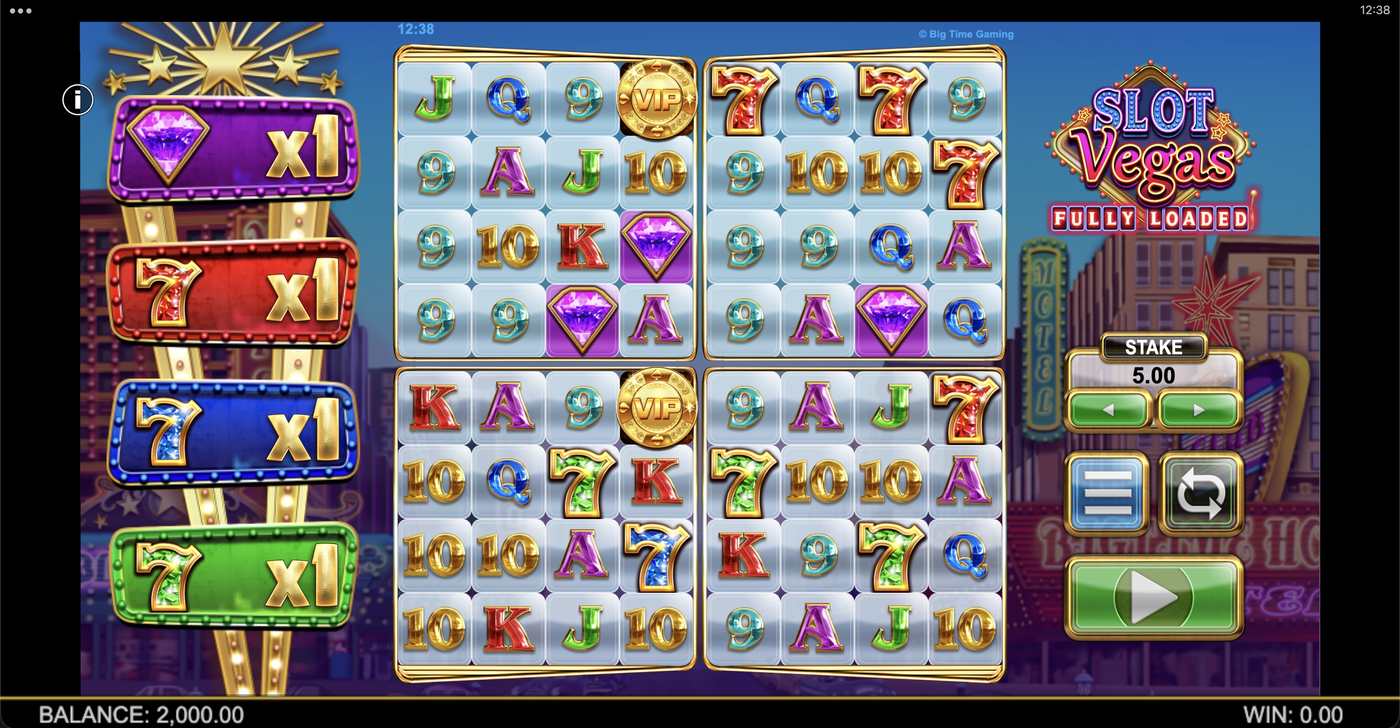 Slot Vegas Fully Loaded: image of main menu