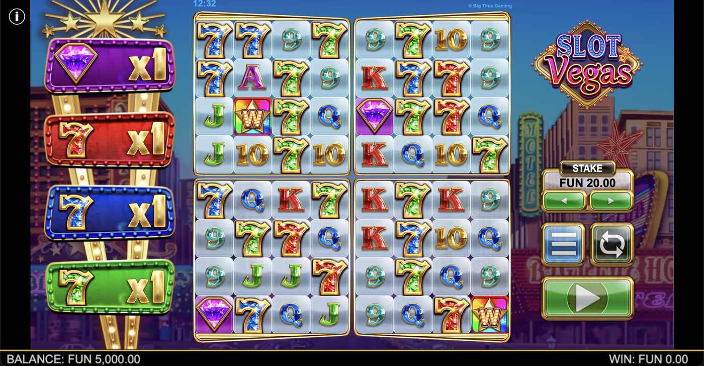 Slot Vegas Megaquads: image of main menu