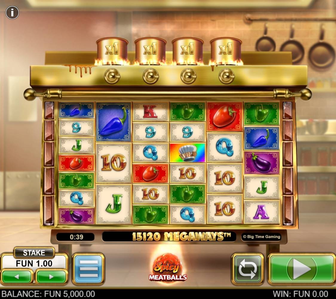 Spicy Meatballs Megaways: image of main menu