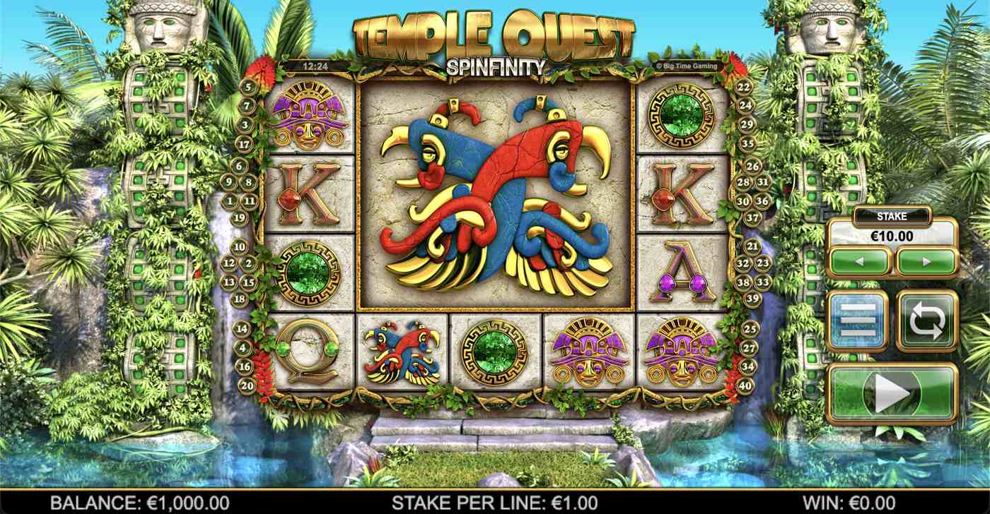 Temple Quest Spinfinity: image of main menu