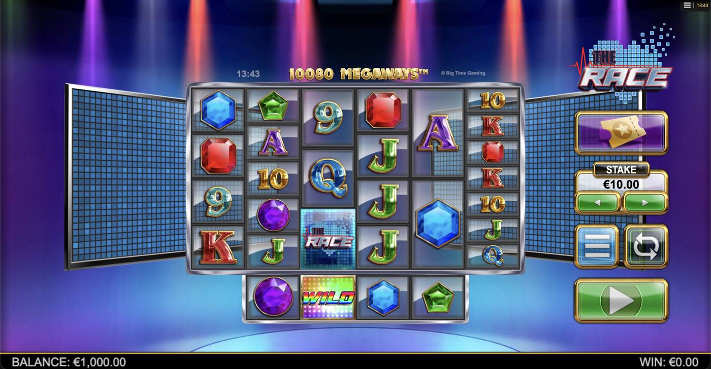 The Race Megaways: image of main menu