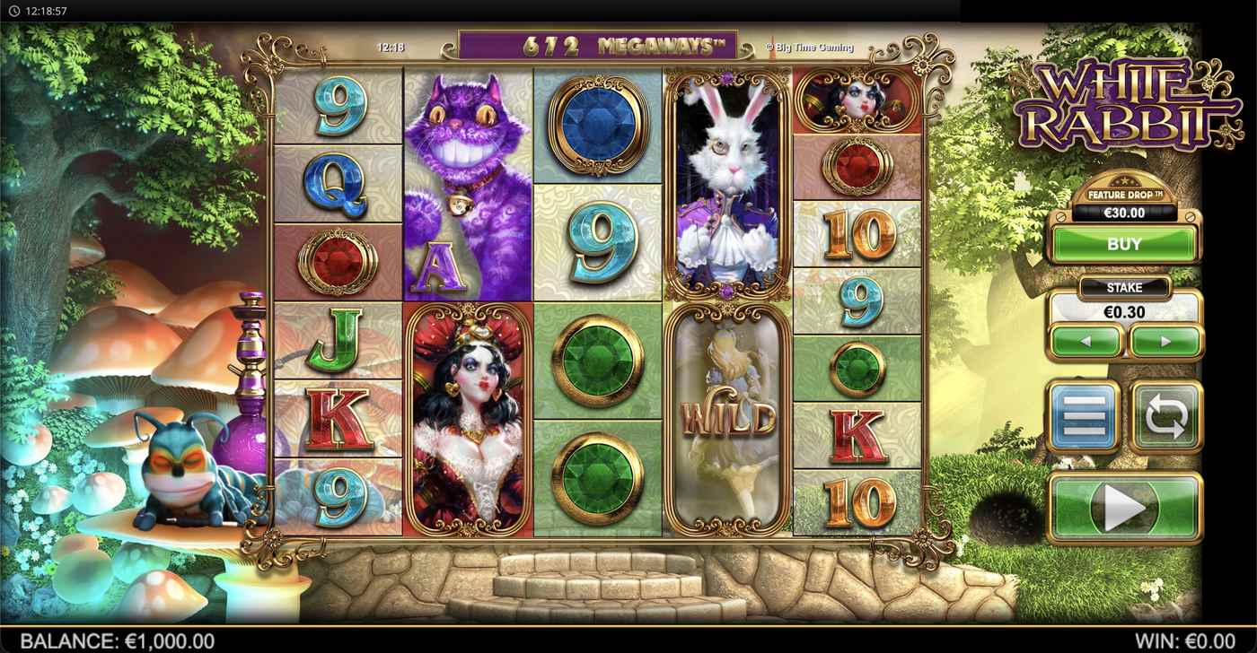 White Rabbit Megaways: image of main menu