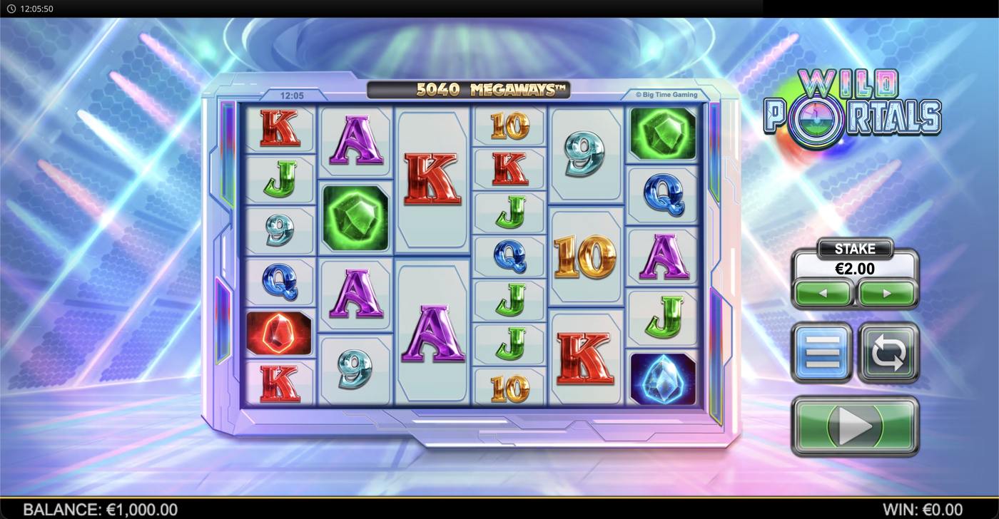 Wild Portals Megaways: image of main menu