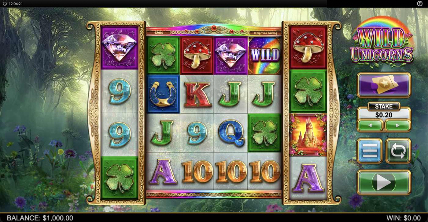 Wild Unicorns: image of main menu