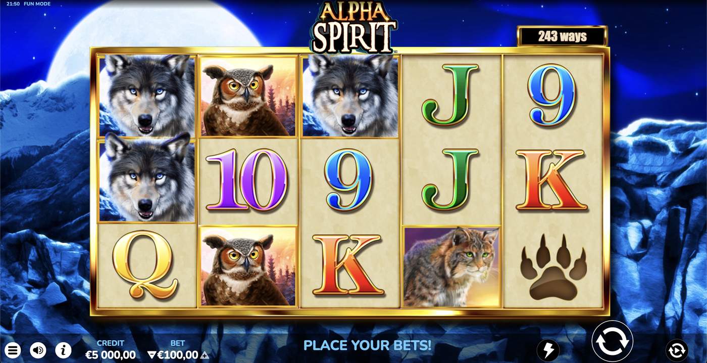 Alpha Spirit: image of main menu