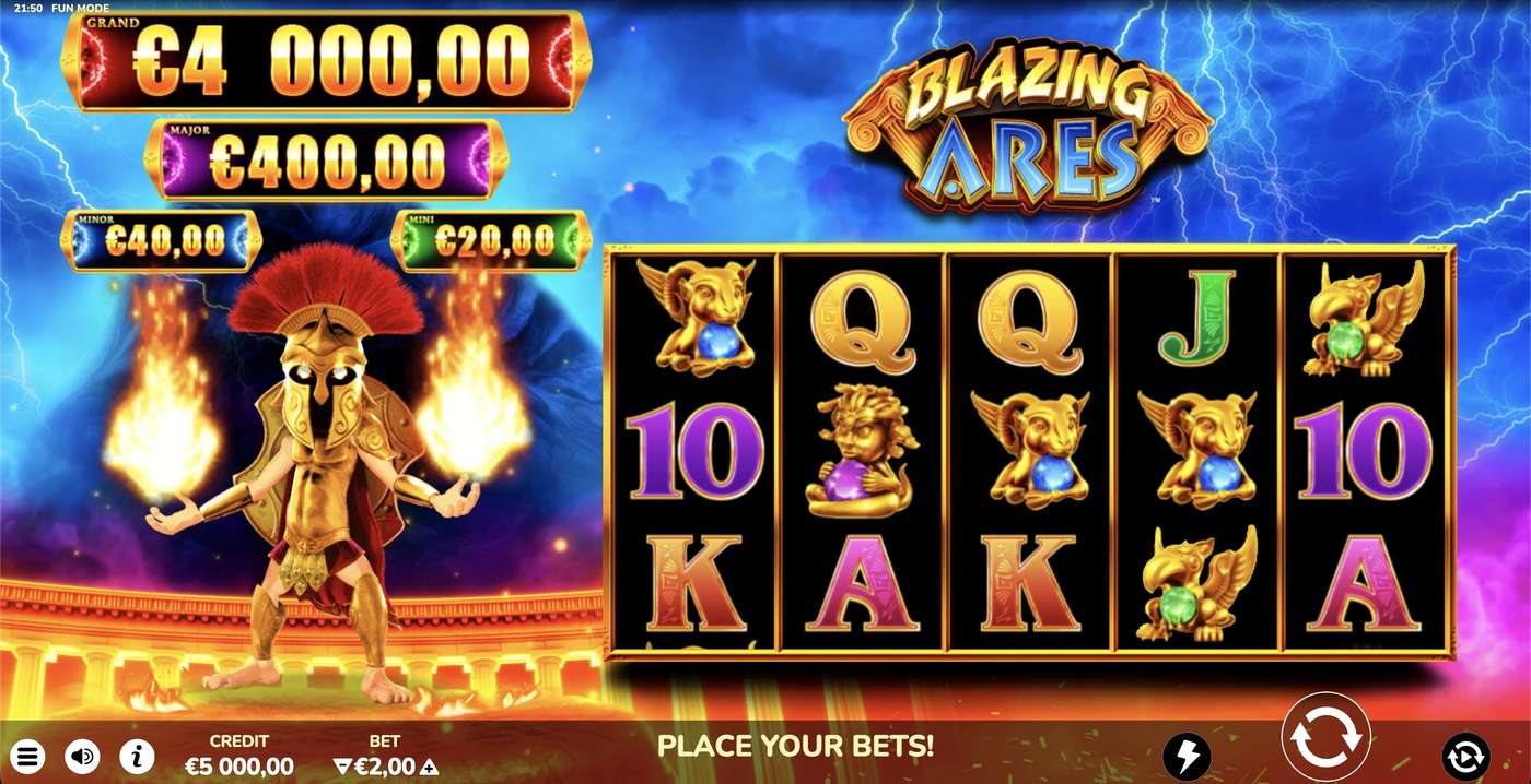 Blazing Ares: image of main menu