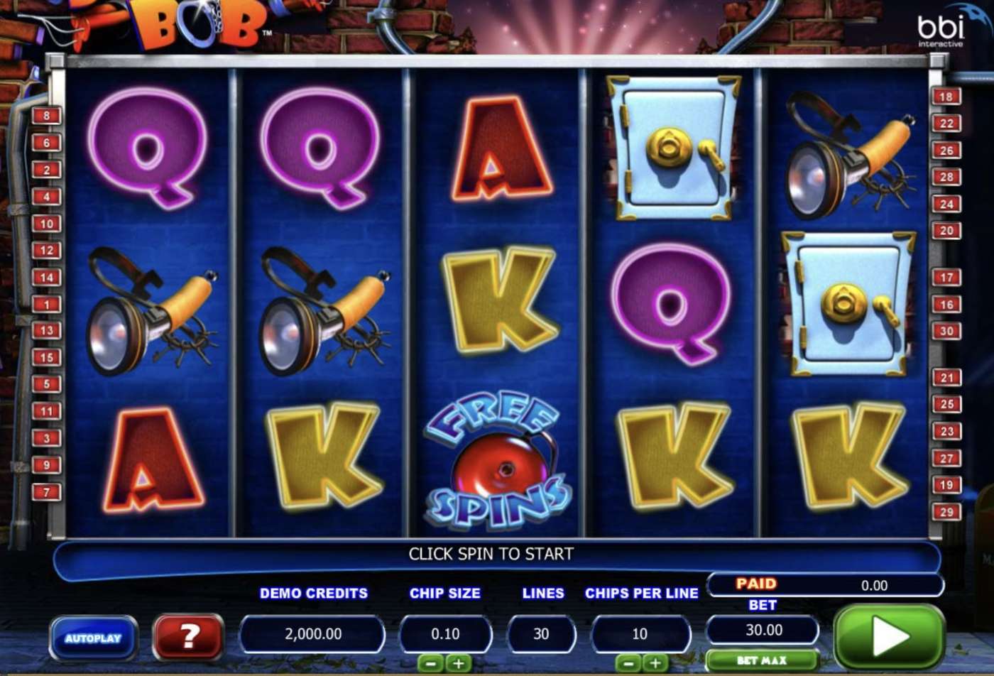 Burglin Bob: image of main menu