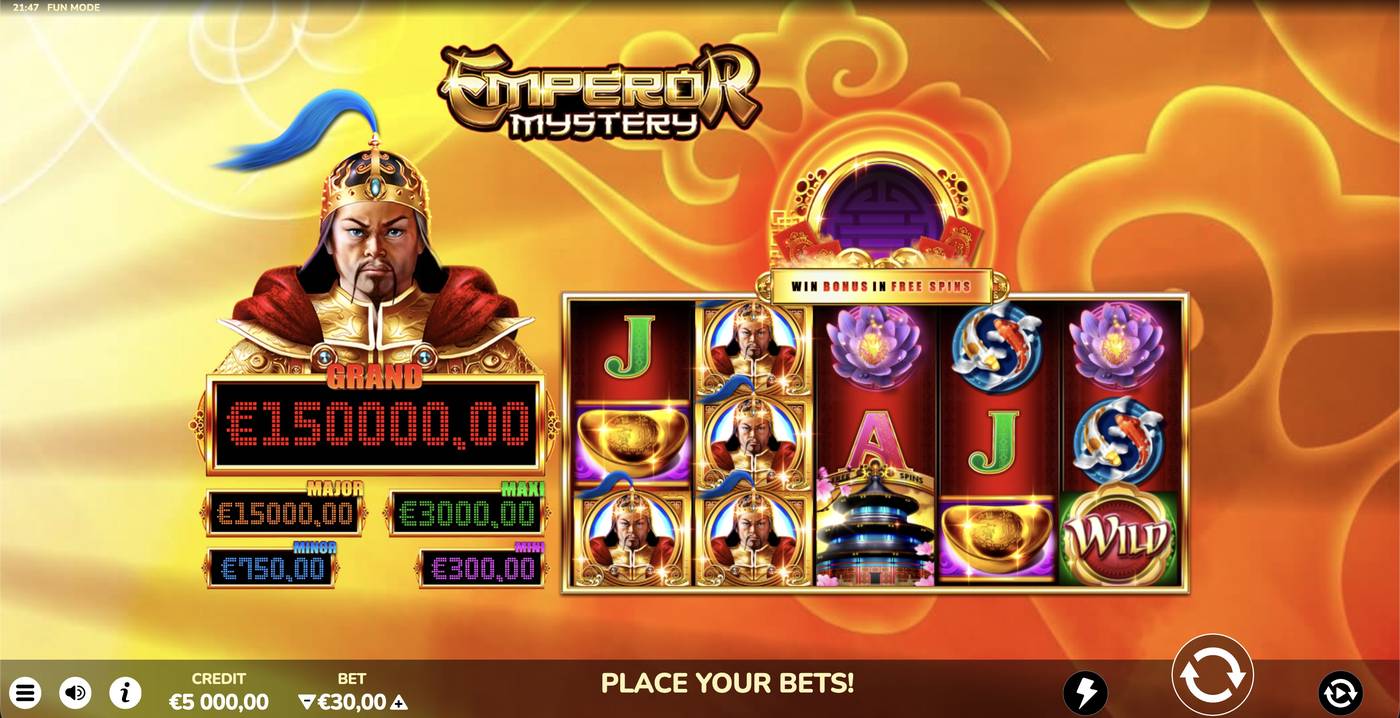 Emperor Mystery: image of main menu
