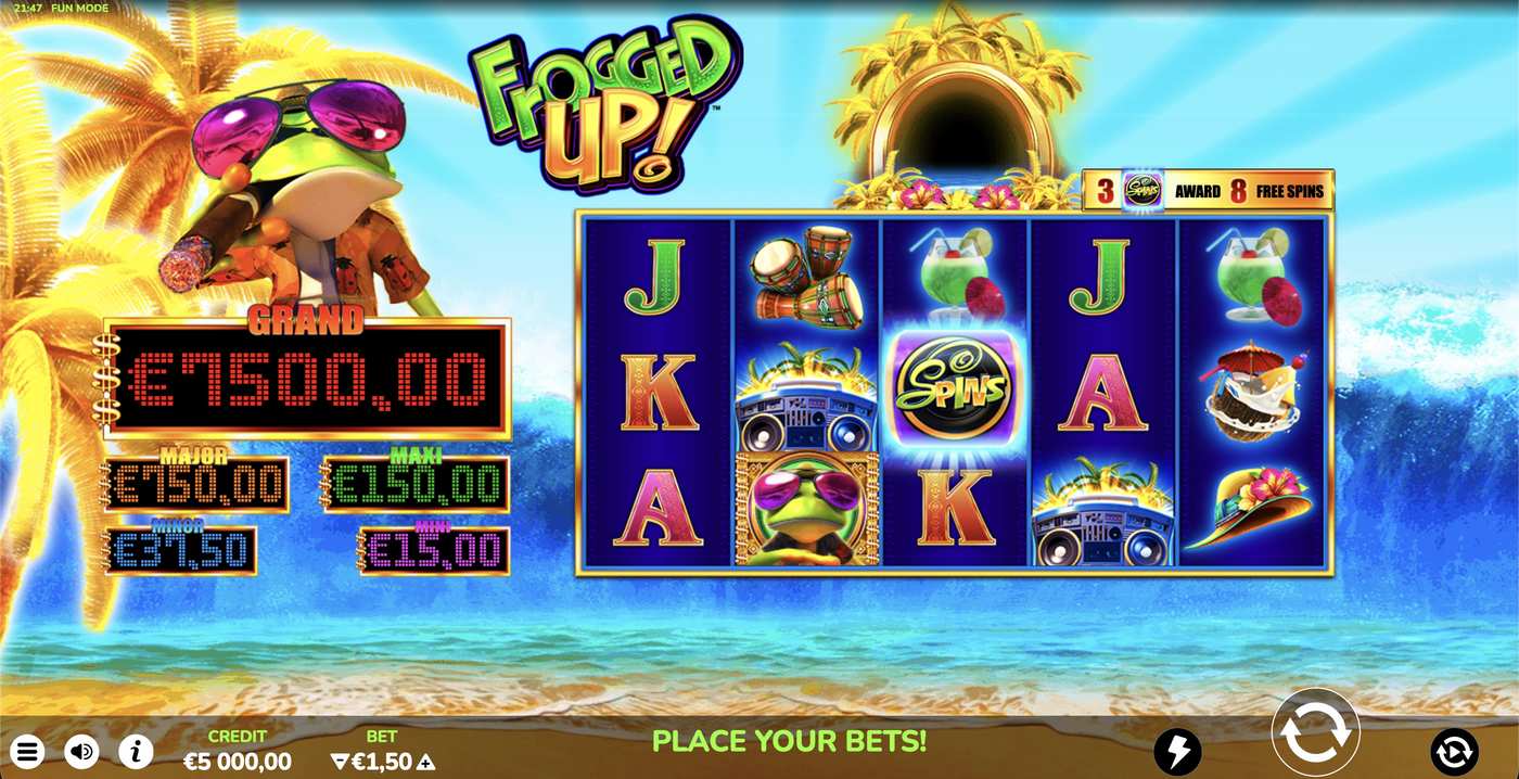 Frogged Up: image of main menu