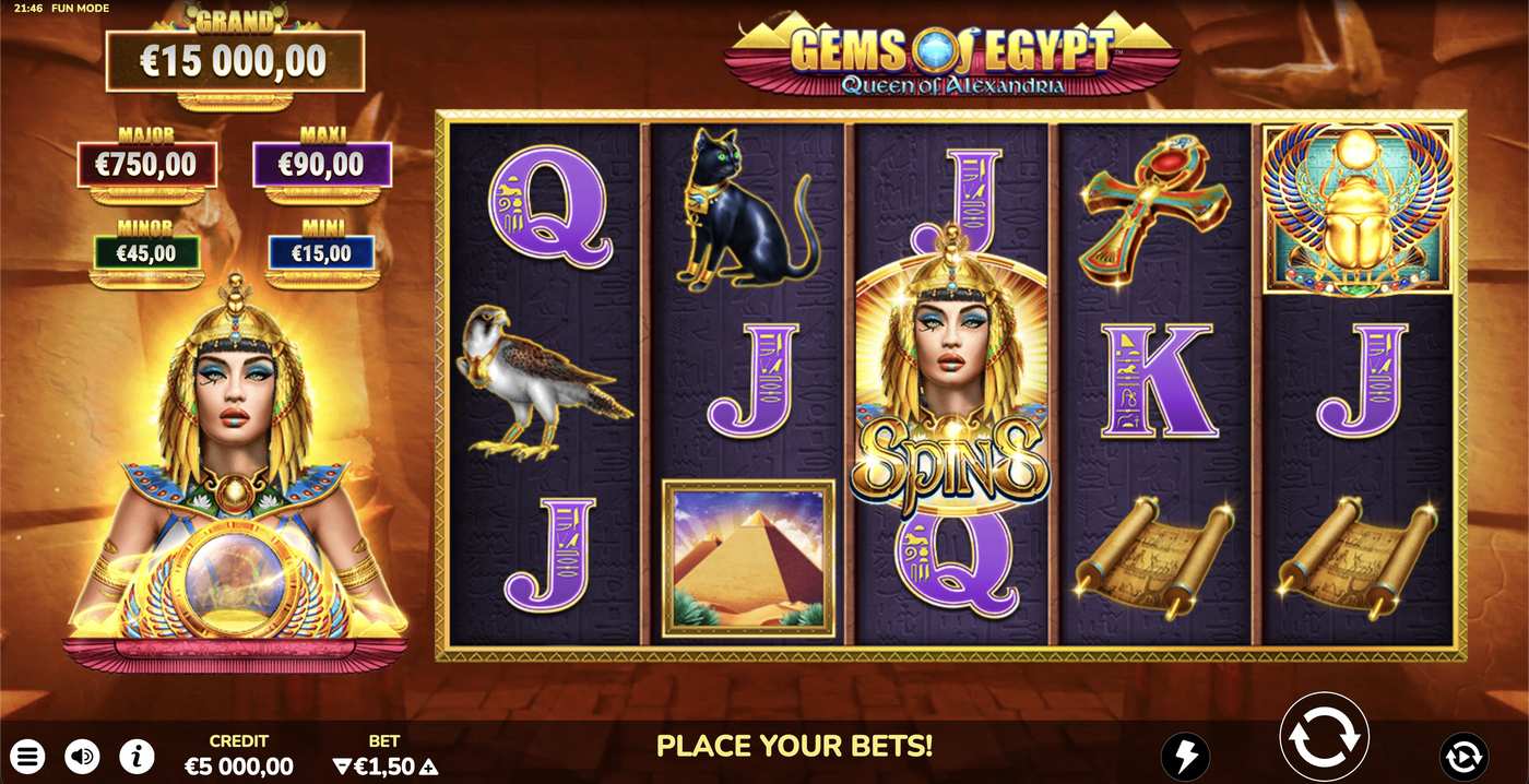 Gems of Egypt: image of main menu