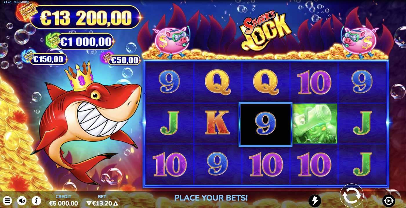Shark’s Lock: image of main menu