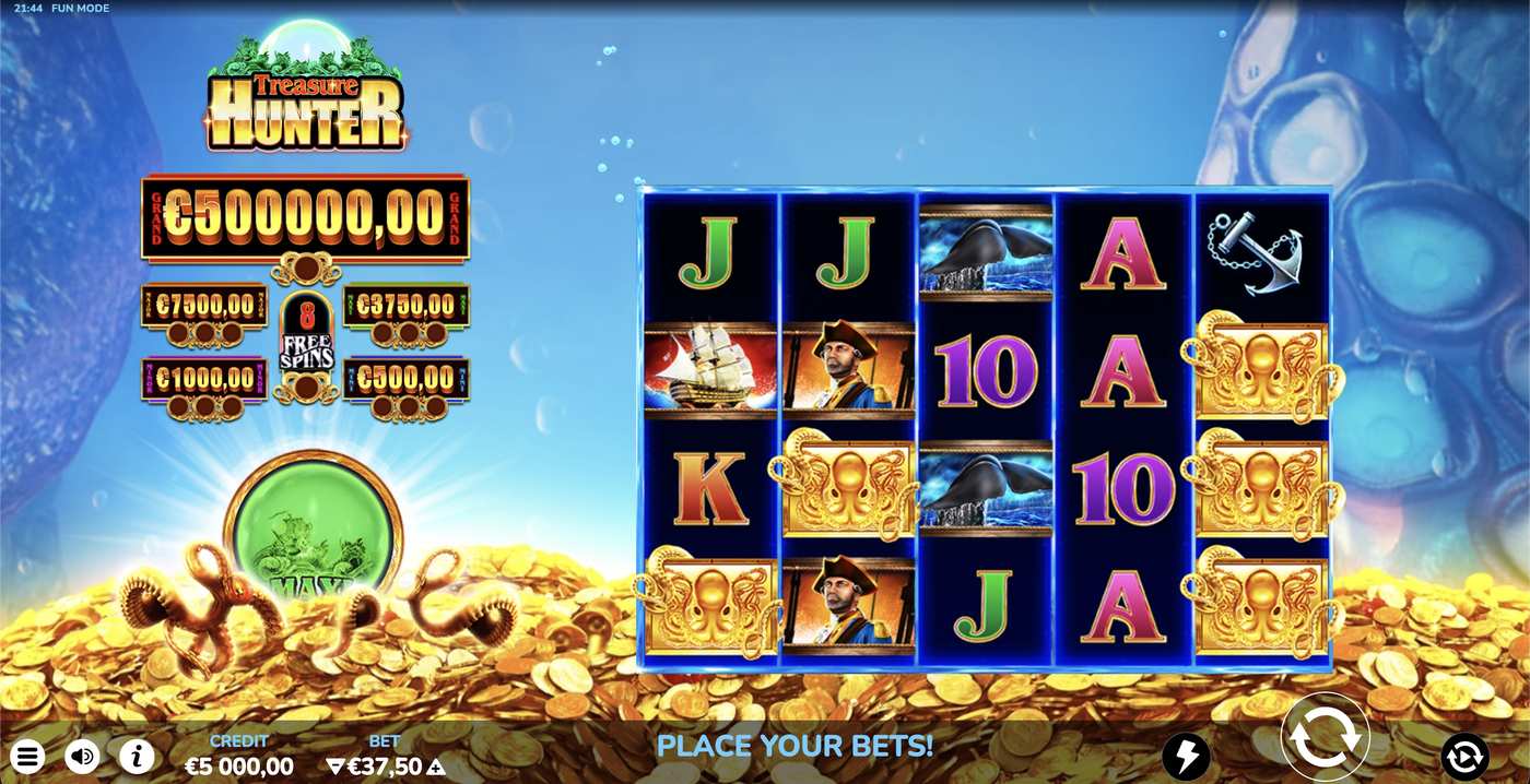 Treasure Hunter: image of main menu