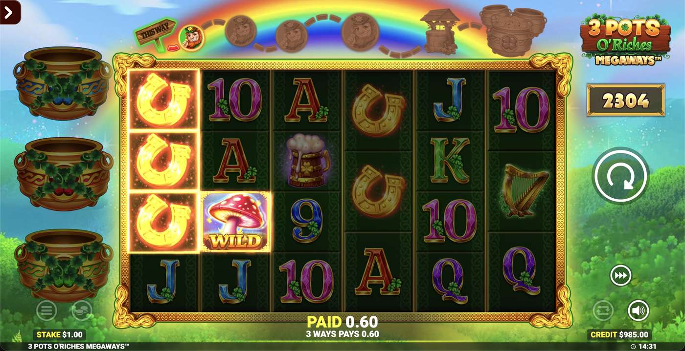 3 Pots O' Riches Megaways Rapid Fire: image of winning