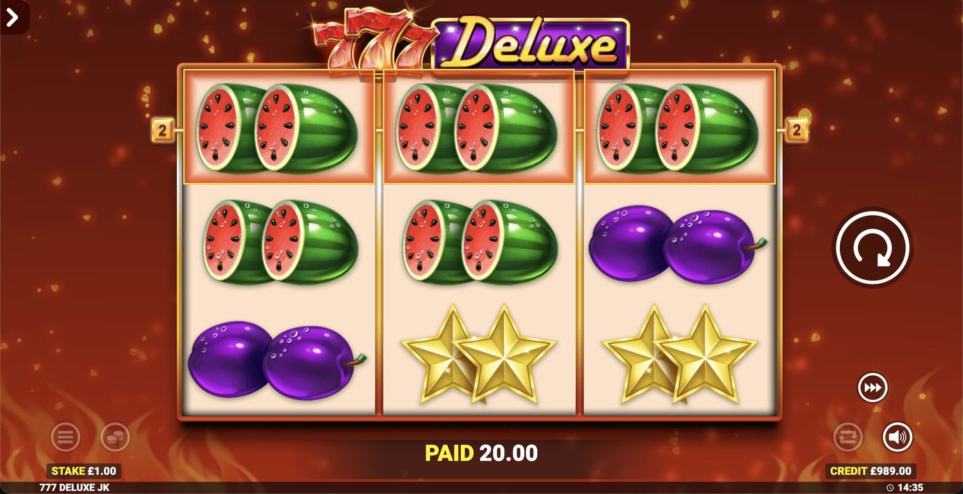 777 Deluxe Jackpot King: image of winning