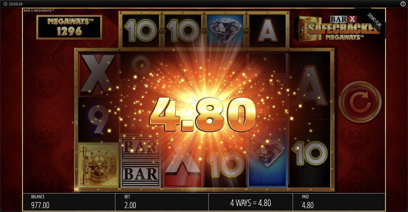 Bar-X Safecracker Megaways: image of winning