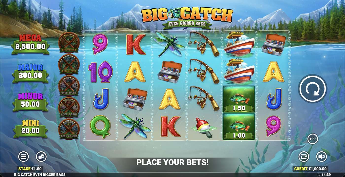 Big Catch Even Bigger Bass: image of main menu
