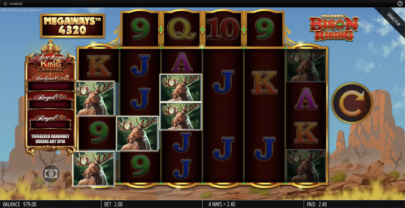 Bison Rising Megaways Jackpot King: image of winning