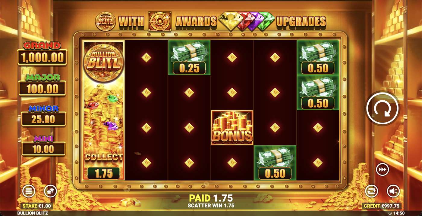 Bullion Blitz: image of winning
