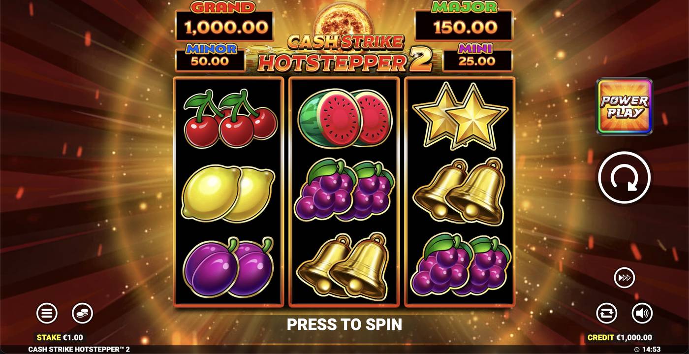 Cash Strike Hotstepper 2: image of main menu