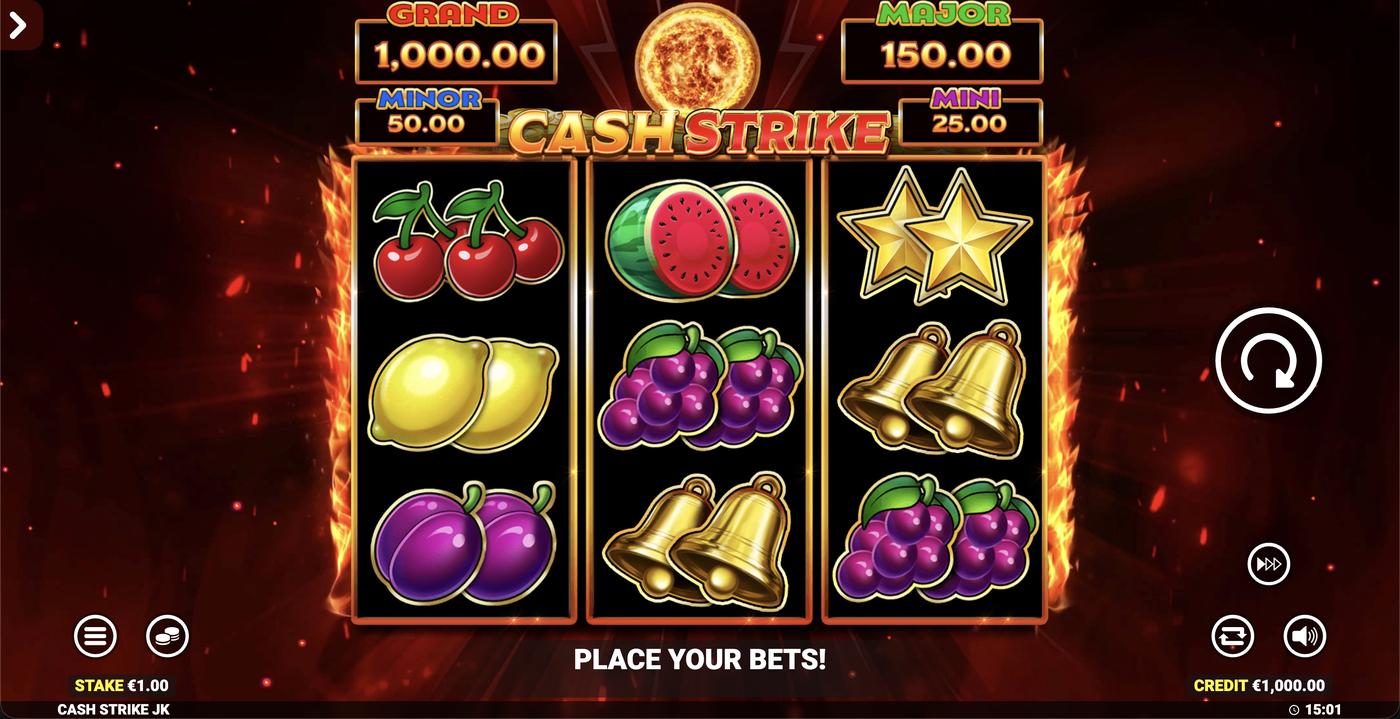 Cash Strike Jackpot King: image of main menu