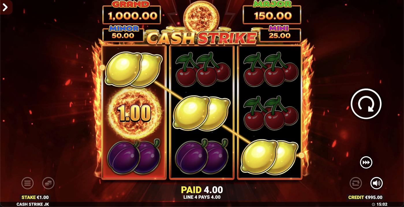 Cash Strike Jackpot King: image of winning