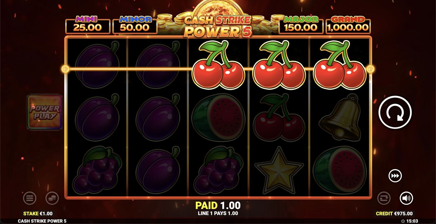Cash Strike Power 5: image of winning