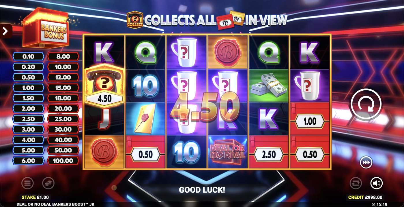 Deal or No Deal Bankers Boost Jackpot King: image of winning