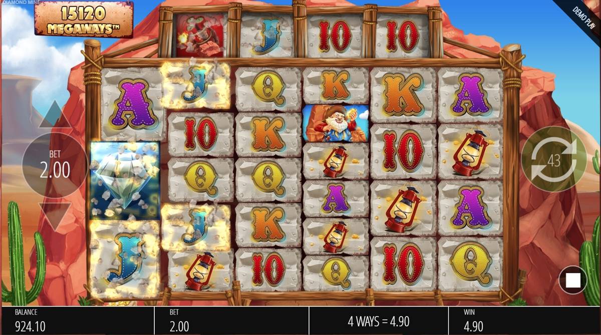 Diamond Mine Megaways: image of winning