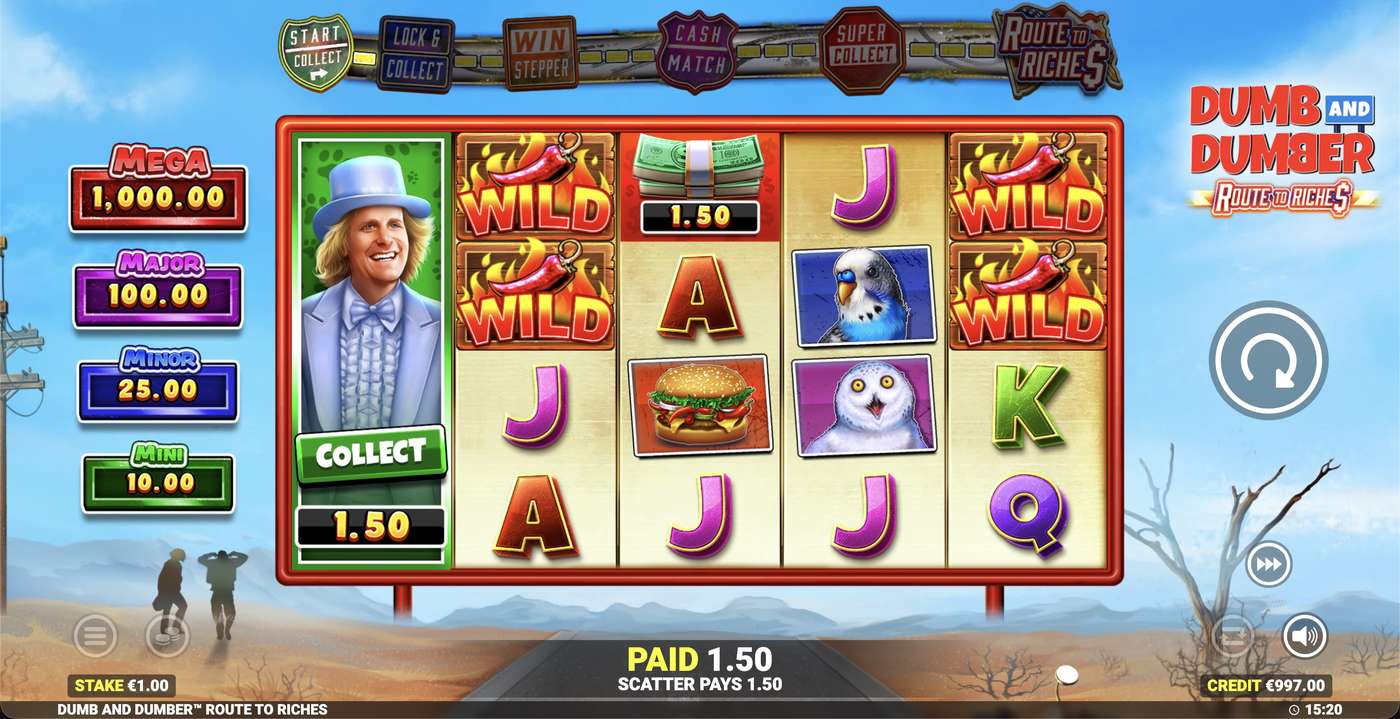 Dumb and Dumber Route to Riches: image of winning