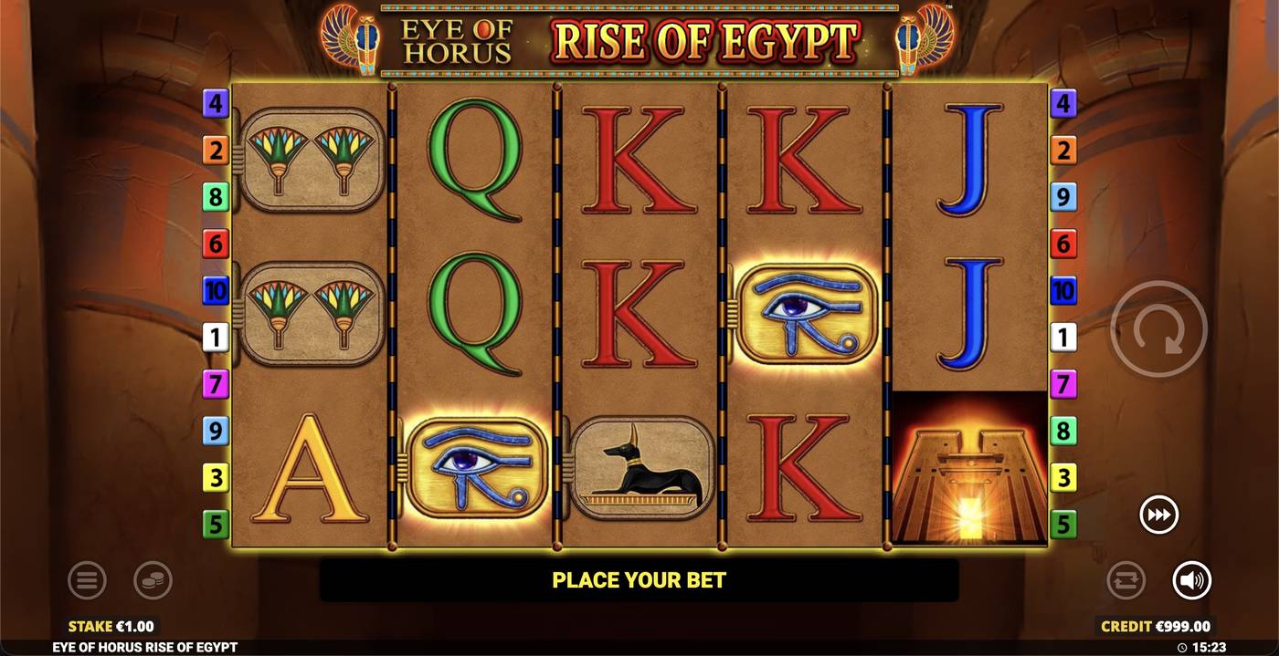 Eye of Horus Rise of Egypt: image of main menu