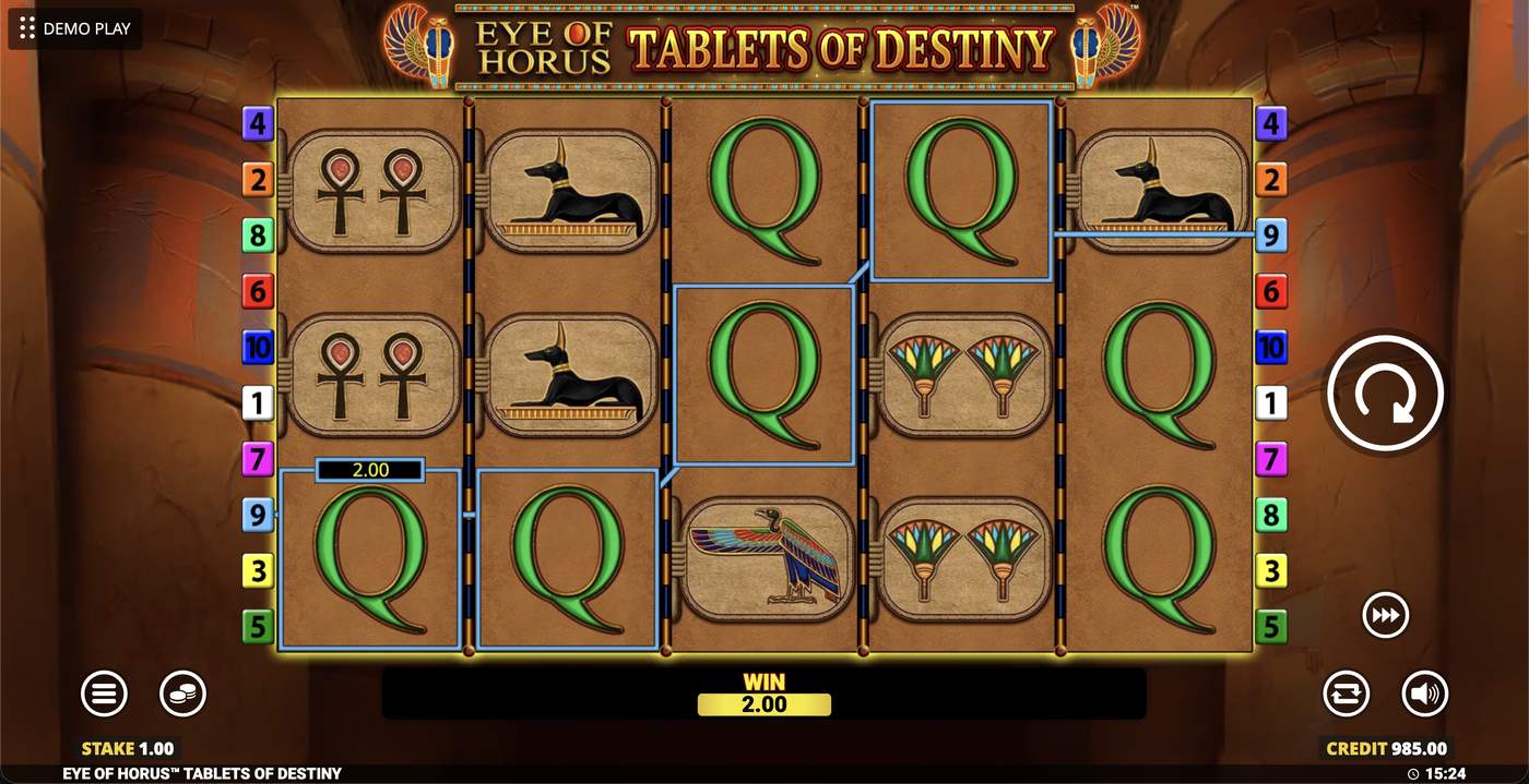 Eye of Horus Tablets of Destiny: image of winning