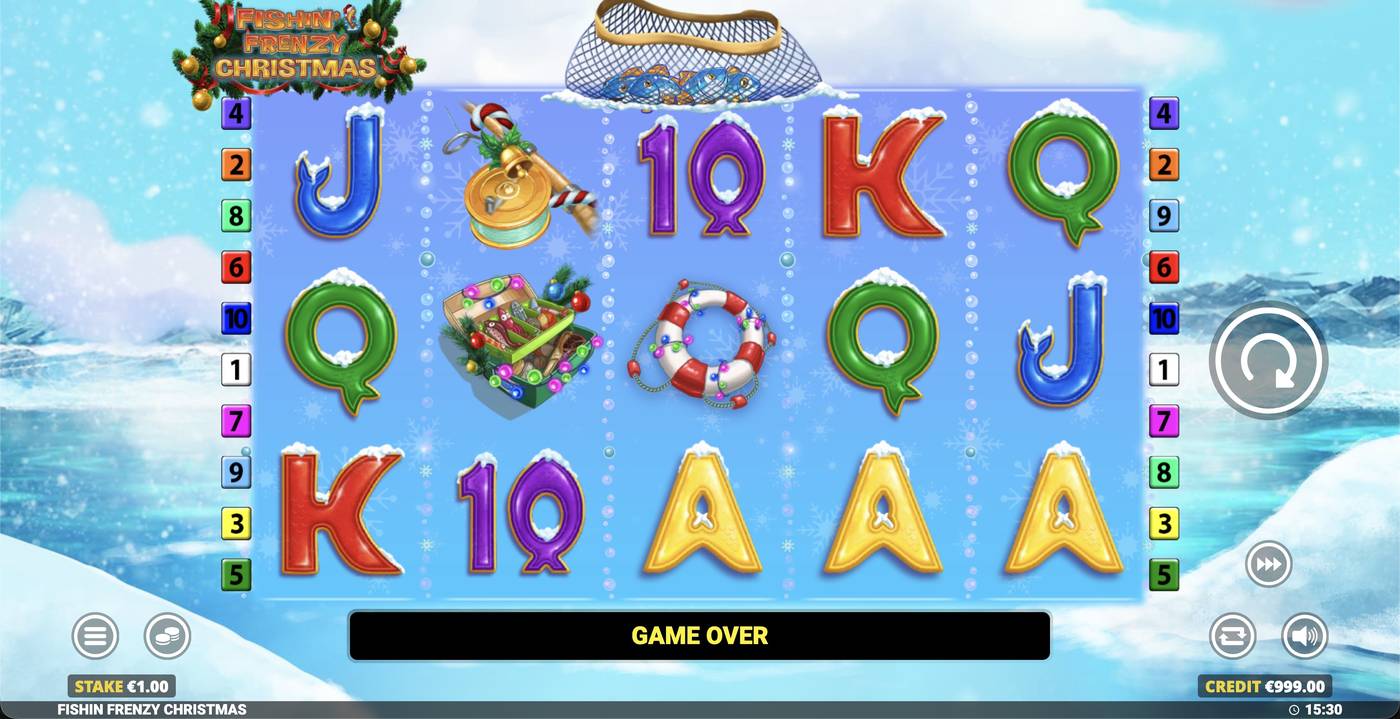 Fishin' Frenzy Christmas: image of main menu