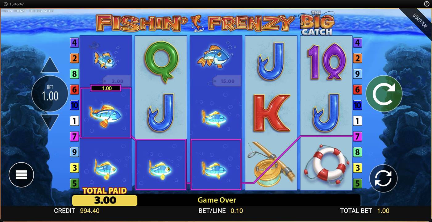 Fishin' Frenzy The Big Catch: image of winning