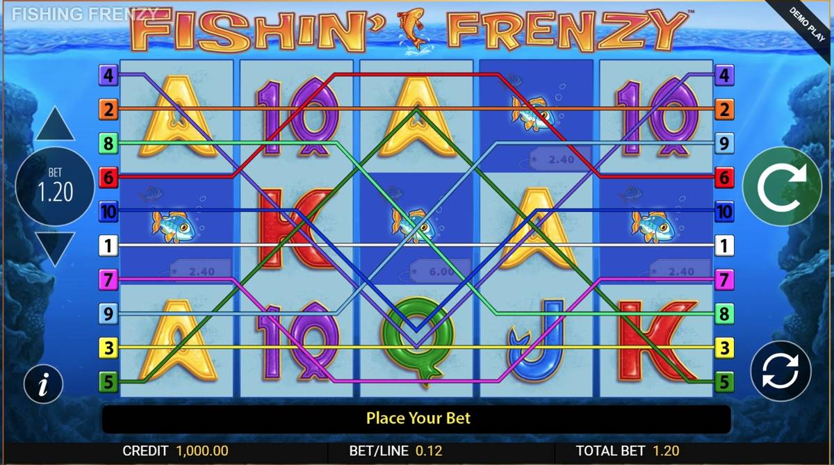 Fishing Frenzy: image of main menu