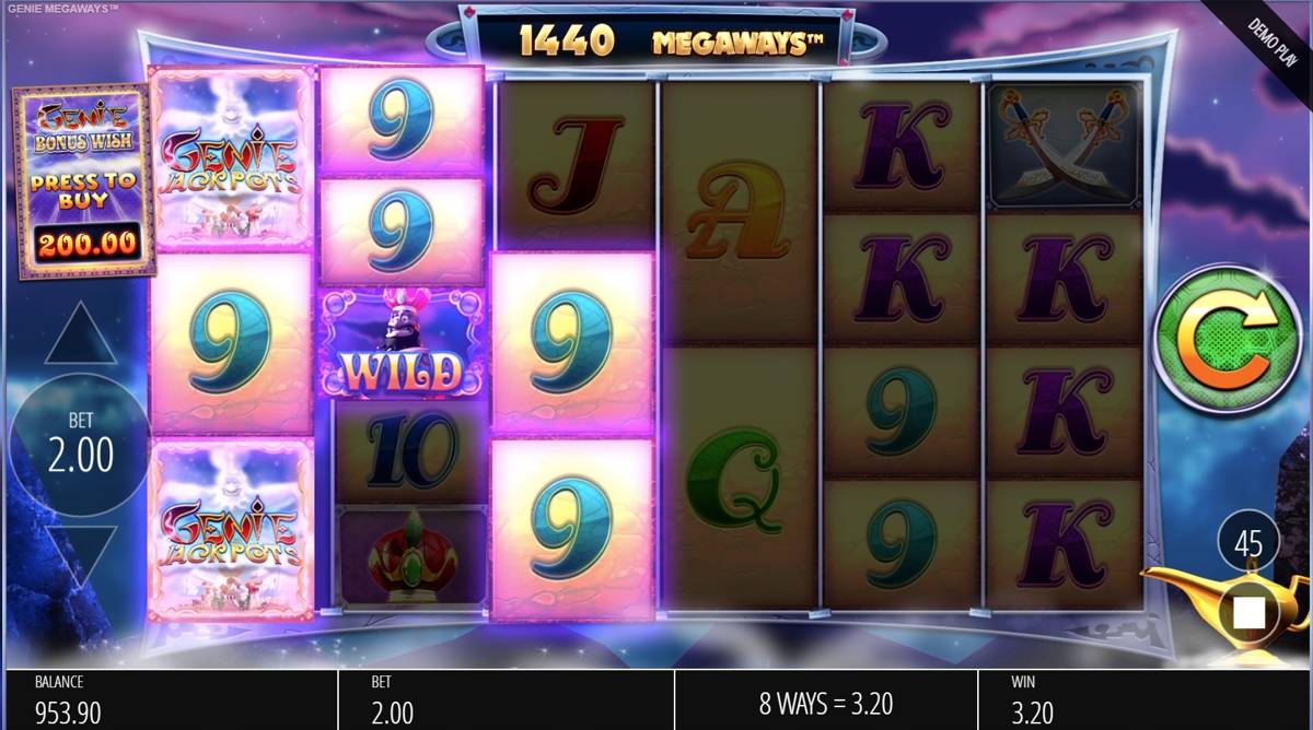 Genie Jackpots Megaways: image of winning