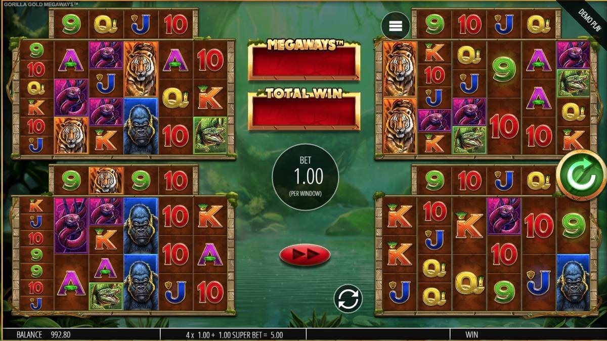 Gorilla Gold Megaways: image of main menu