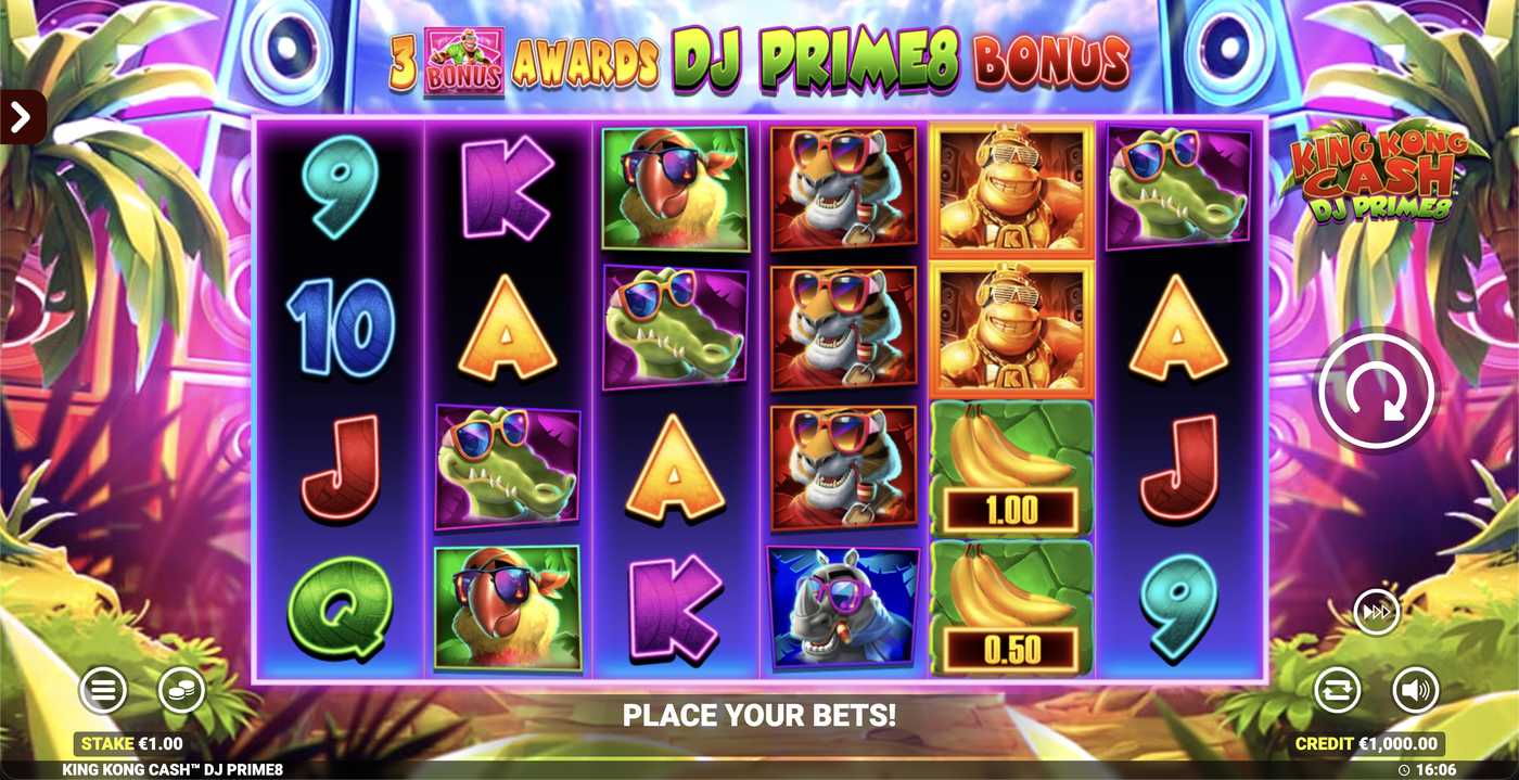 King Kong Cash DJ Prime8 Rapid Fire: image of main menu