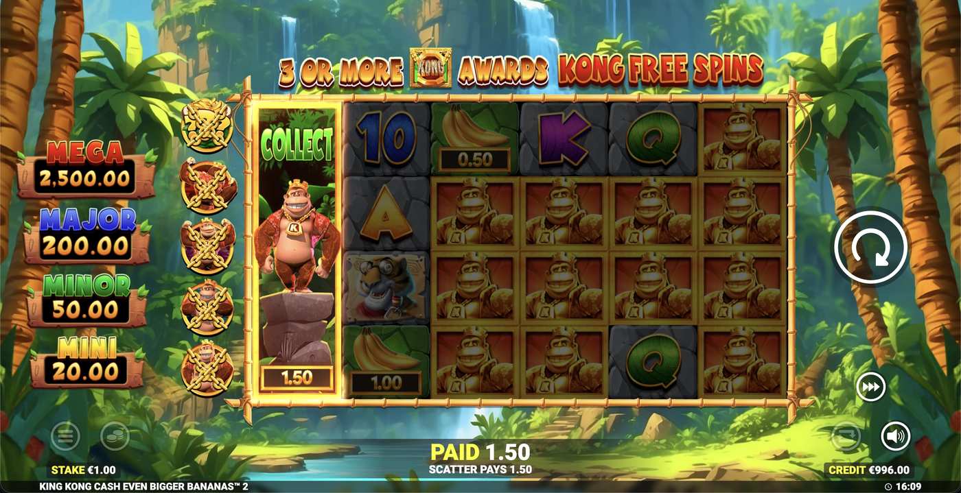 King Kong Cash Even Bigger Bananas 2: image of winning