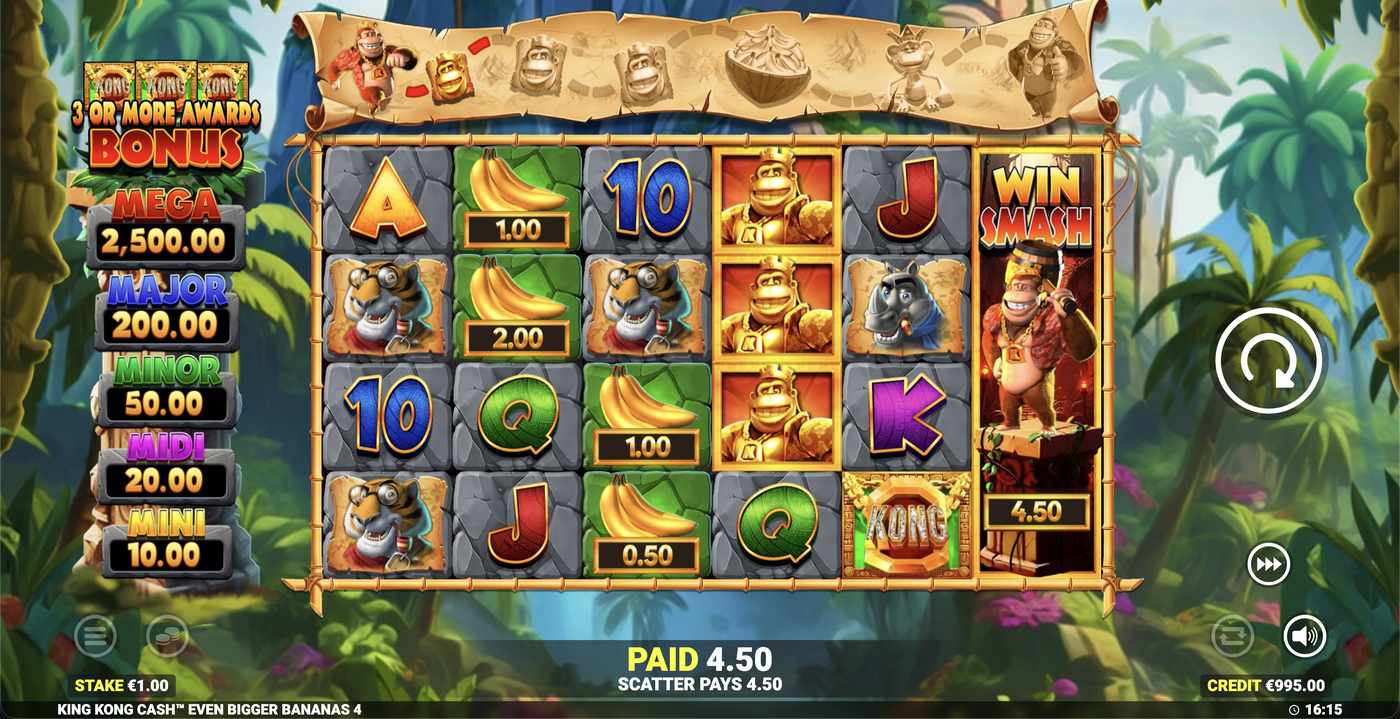 King Kong Cash Even Bigger Bananas 4: image of winning