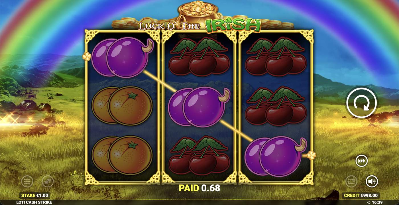 Luck O' The Irish Cash Strike Rapid Fire: image of winning
