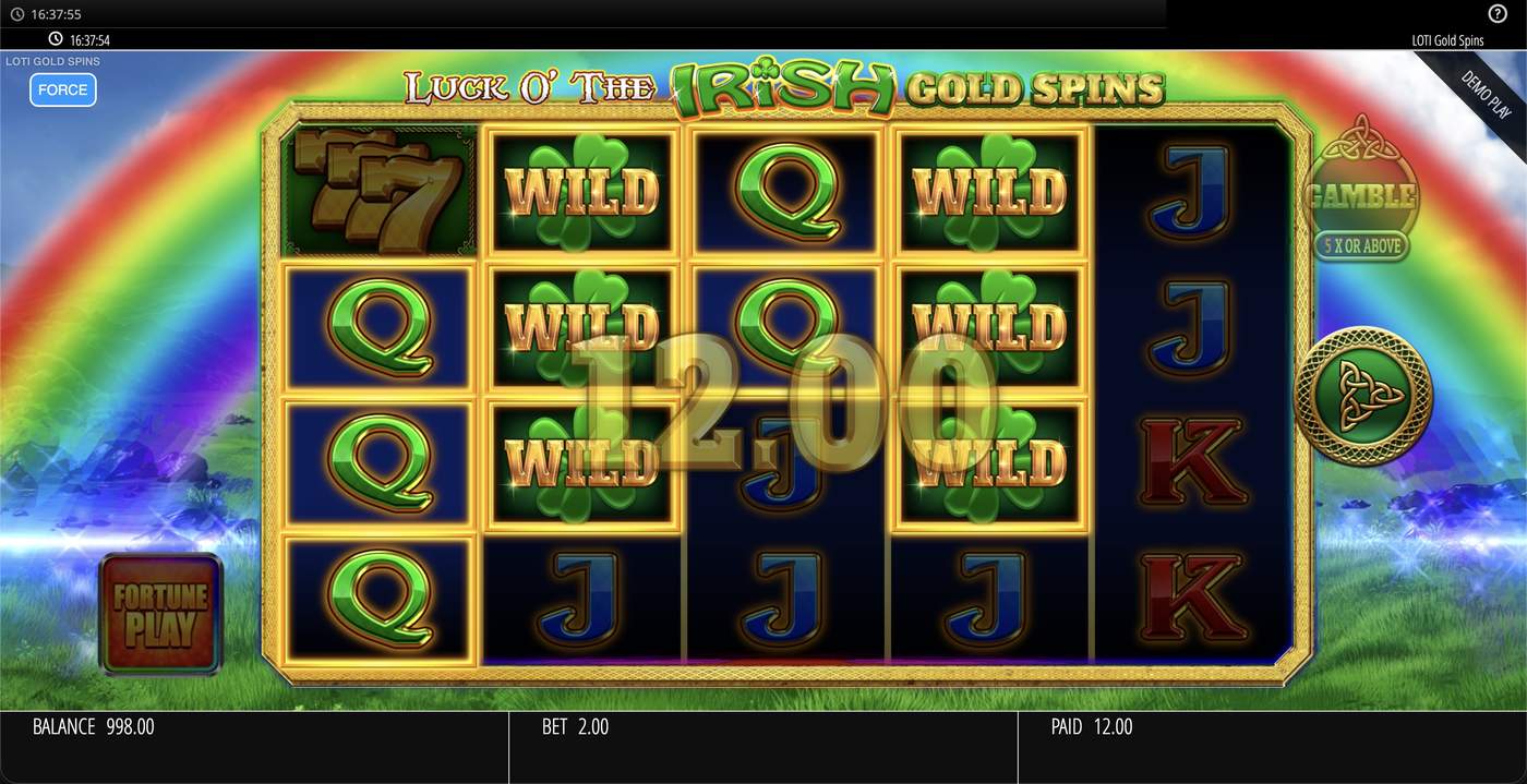 Luck O' The Irish Gold Spins: image of winning