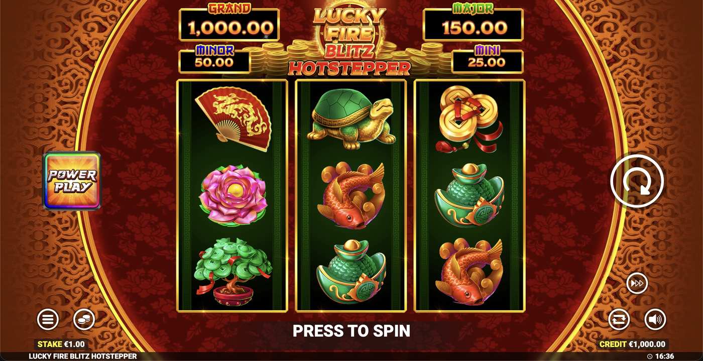 Lucky Fire Blitz Hotstepper: image of main menu