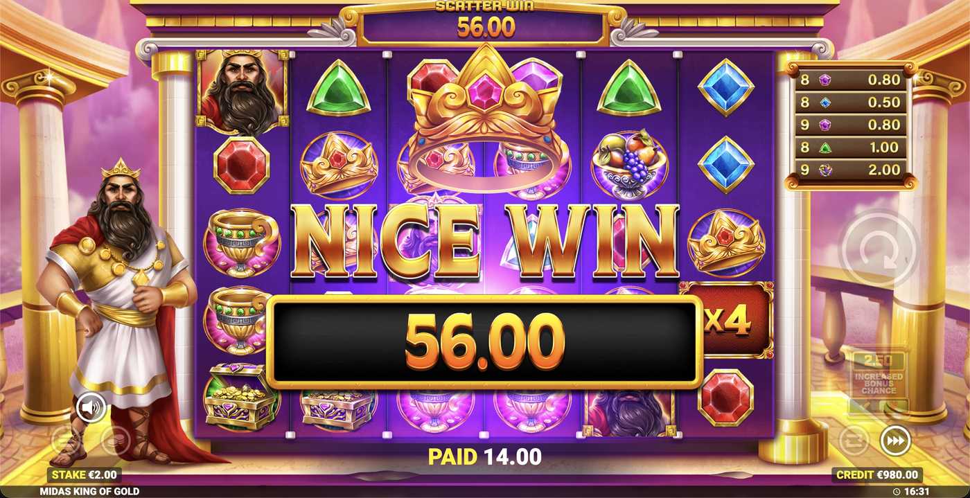 Midas King of Gold: image of winning