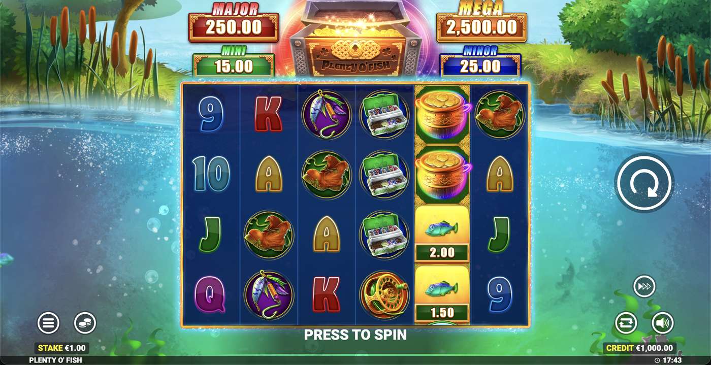 Plenty O’ Fish: image of main menu